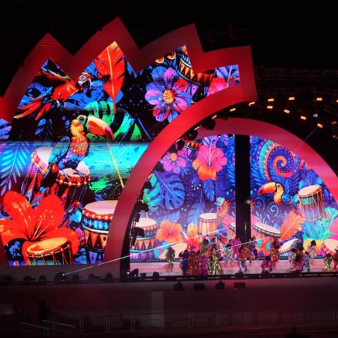 Con música, danza y coreografía dan inicio a juegos centroamericanos